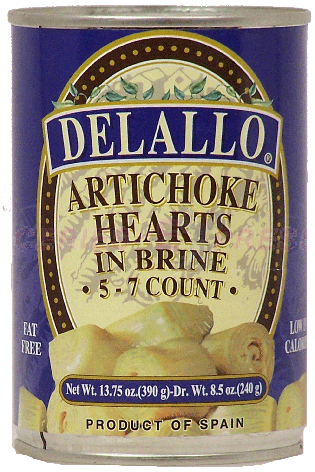 Delallo  artichokes hearts in brine, 5-7 count Full-Size Picture